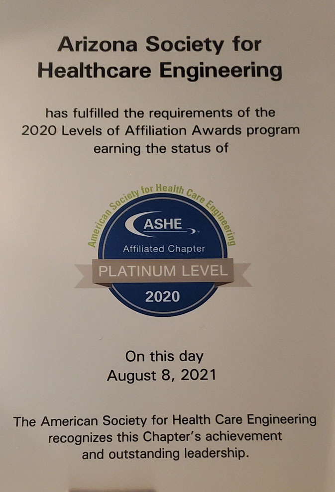 You are currently viewing Arizona Society for Healthcare Engineering Platinum Level Award 2020